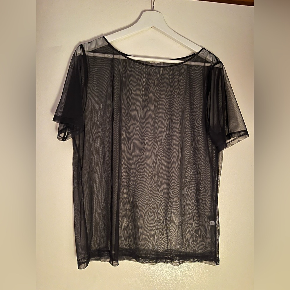Sheer Black Mesh Top